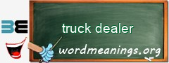 WordMeaning blackboard for truck dealer